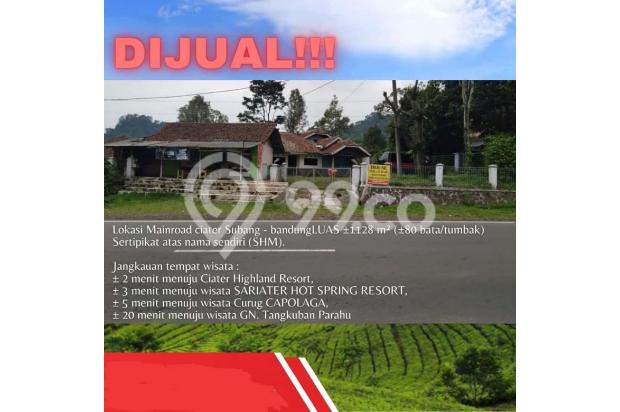 lokasi tanah strategis sari ater subang sangat dekat ke jalan