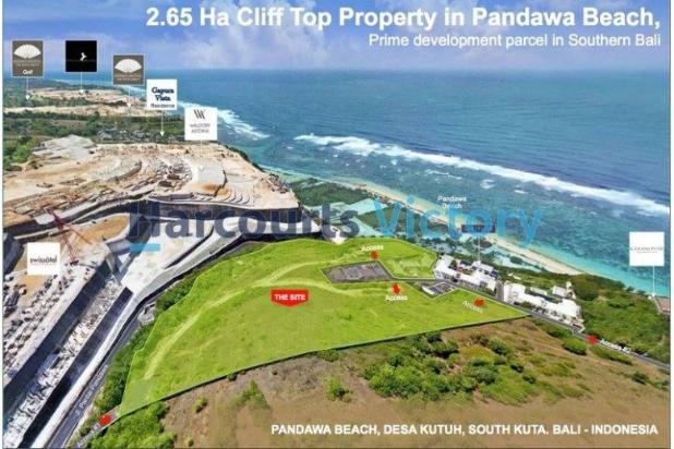 Tanah tebing dijual di Bali dekat pantai Pandawa 