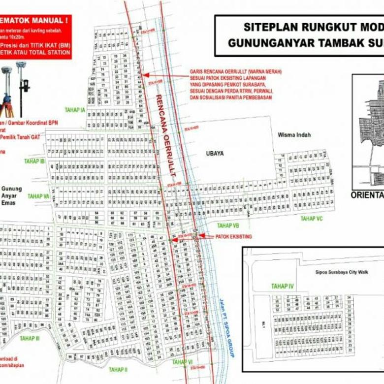 Tanah Kavling Murah Siap Bangun Lokasi Strategis Gunung Anyar Surabaya