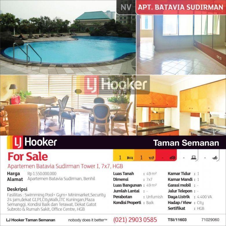 Apartemen Batavia Sudirman Tower I 7x7 Hgb