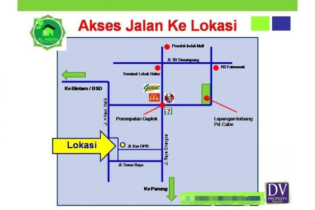 Rumah di Serua Depok DP bisa 0% di Al Ihsan Residence 