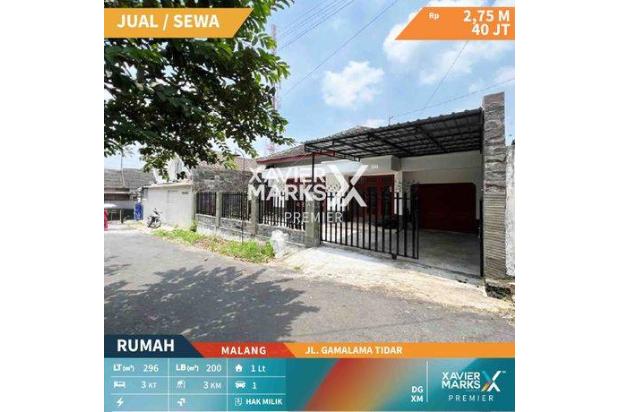 D1322, Rumah Bangunan Luas Akses Mudah Lokasi di Tidar Malang