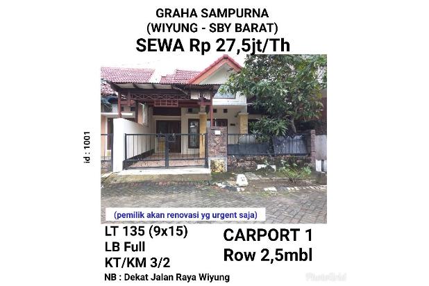 Disewakan Rumah Sby Barat, Taman Pondok Indah Wiyung (yn-644)