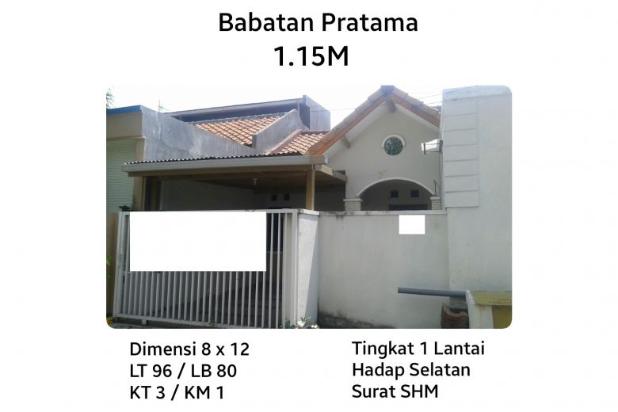 Dijual Rumah Babatan Pratama, Surabaya