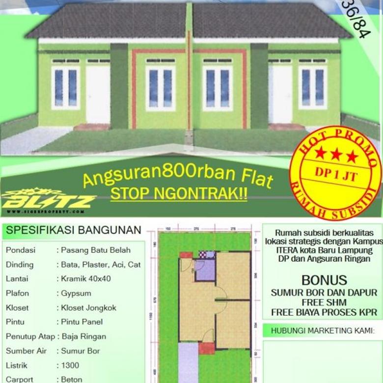 rumah DP 3jt murah di dekat kampus Itera Lampung