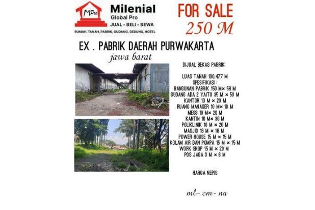 Dijual Ex Pabrik Di Daerah Purwakarta Jawa Barat 