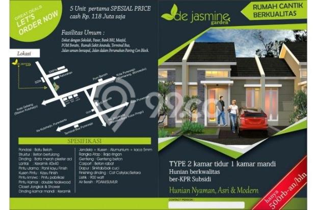  Rumah  cantik kpr subdisi 500rban harga 127jt bebas  PPN  