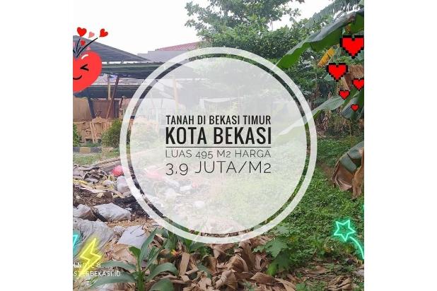 Tanah di Jual di Bekasi Timur Luas 495 m2 Harga 3,9 jt/m2
