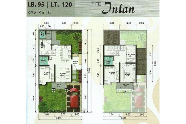 Rumah Dijual: 2 lantai Tanpa DP / Tanpa UM Perum PERMATA