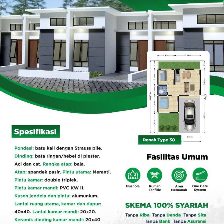 Rumah minimalis harga promo 100 jt an hanya 15 menit ke IPB Dramaga Bogor