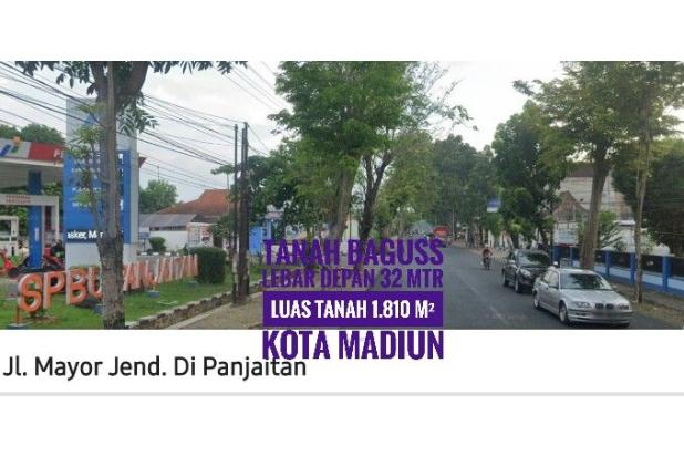 TANAH Istimewa LD 32 mtr, NOL Jalan Raya Kota MADIUN, Berkelas