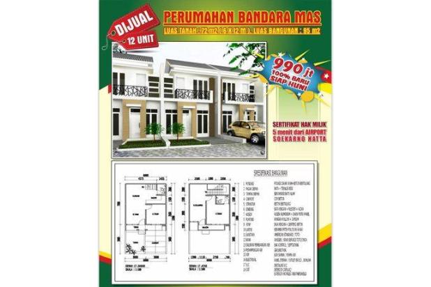 Dijual Rumah Baru 12 Unit Di Perum. Bandara Mas Tangerang Mp6924fi