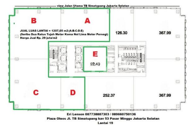 Ruang Kantor 1207 05 M2 Plaza Oleos Jakarta Selatan 26 5 Jt M2
