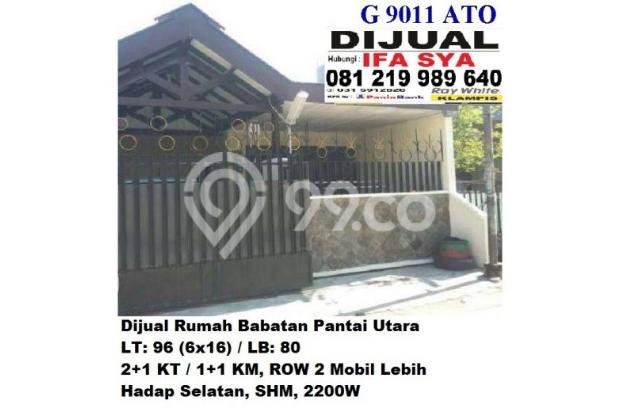 Jual rumah siap huni babatan pantai harga hitung tanah 