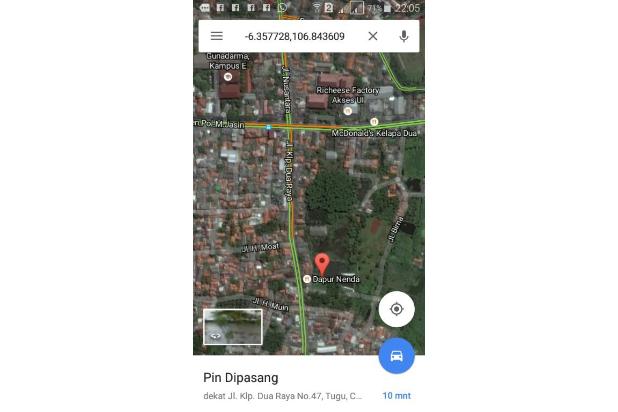 JUAL TANAH DEKAT KAMPUS GUNADARMA KELAPA DUA