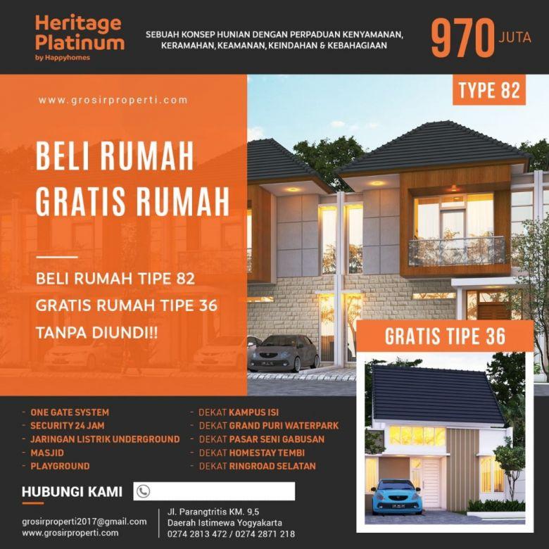 Miliki Rumah Minimalis Heritage Platinum Gratis Rumah Tipe 36